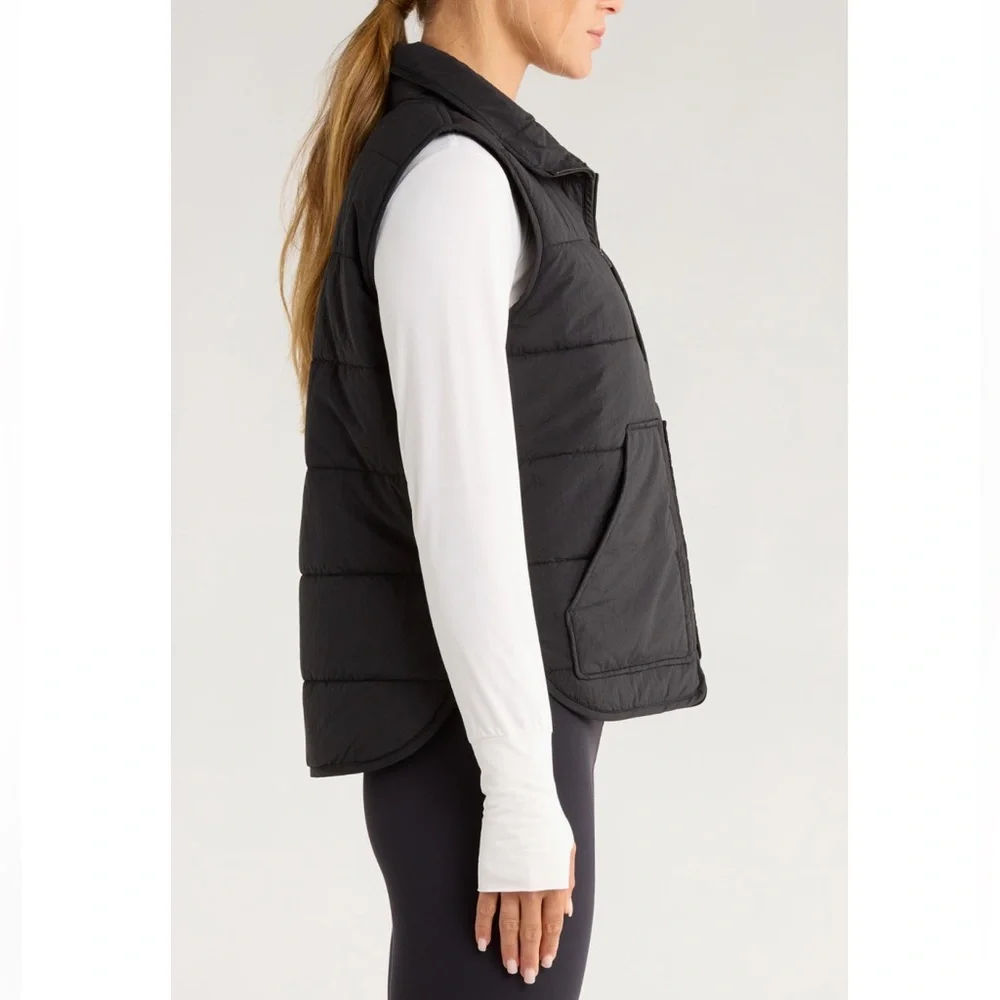 Zella Packable Black Quilted Vest New! - Picture 5 of 14